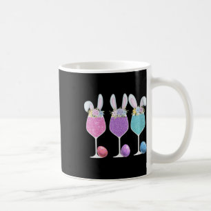 Frauen Osterwein Gläser Mit Hasenohren An Kaffeetasse