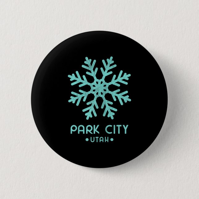 Frauen Park City Utah Skifahren  Button (Vorderseite)