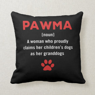 Frauen PawMa Definition Dog Oma Hund Mutter Gesche Kissen