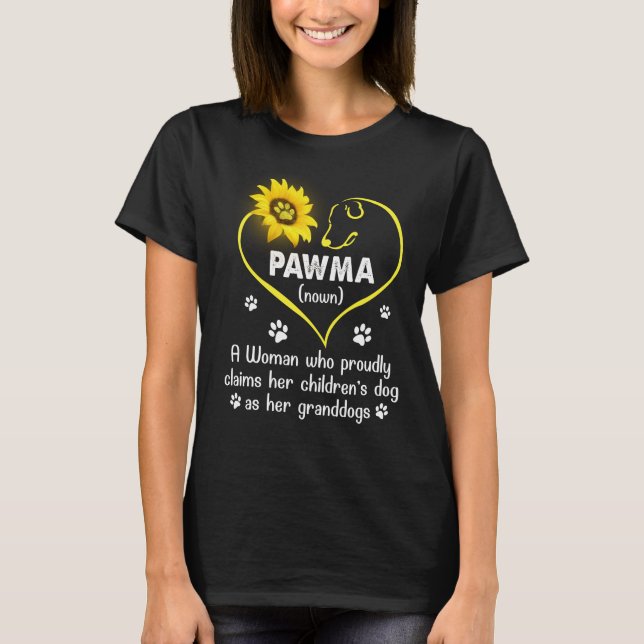 Frauen Pawma Definition Herz Hund Lover T-Shirt (Vorderseite)