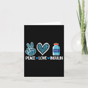 Frauen Peace Liebe Insulin V-Nacken Karte