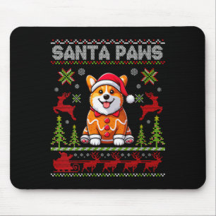 Frauen Pembroke Welsh Corgi Santa Pfoten Frohe Wei Mousepad