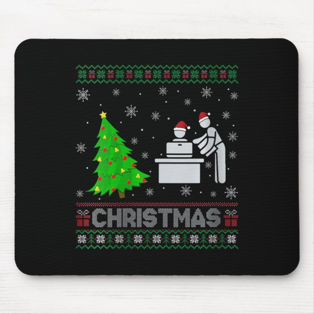 Frauen Personal Assistant Xmas Tree Lighting hässl Mousepad (Vorne)