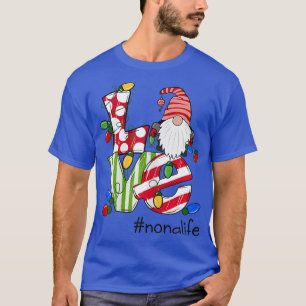 Frauen Personalisierte Liebe Nonalife Candy Gnome T-Shirt