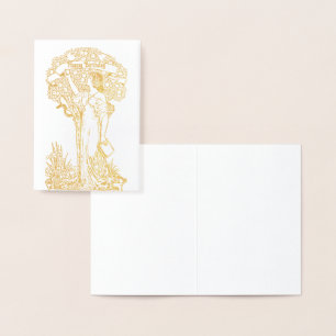 Frauen pflücken Äpfel Happy Birthday Folienkarte