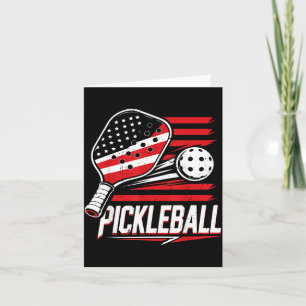 Frauen Pickleball 4. Juli Amerikanische Flagge Karte