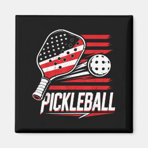 Frauen Pickleball 4. Juli Amerikanische Flagge Magnet