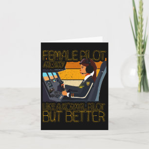 Frauen-Pilot wie ein normaler Pilot, aber besser Karte