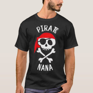 Frauen Piraten-Oma Jolly Roger V-Ausschnitt T-Shirt