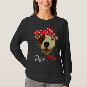 Frauen Pittie Mama Pitbull Dog Liebhaber Sonnenfam T-Shirt