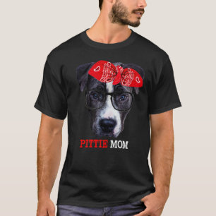Frauen Pittie Mama Pitbull Hund zum Muttertag T-Shirt