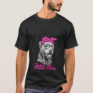 Frauen Pittie Mama Pitbull Hundemütter Tag T-Shirt