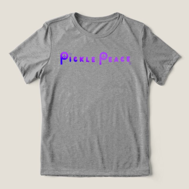 Frauen Plain Pickle Peace lila Tri-Blend Shirt (Design Vorderseite)