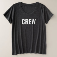 Frauen plus große T - Shirt Mitarbeiter Crew Mitgl