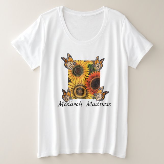 Frauen Plus Größe T-Shirt Monarchie Wahnsinn (Design vorne)
