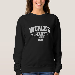 Frauen Pomchi Mischlings Hund Dekor Thema Sweatshirt
