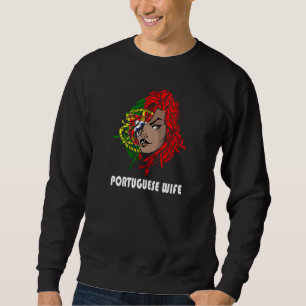 Frauen Portugiesische Ehefrau Portugal Portugiesis Sweatshirt