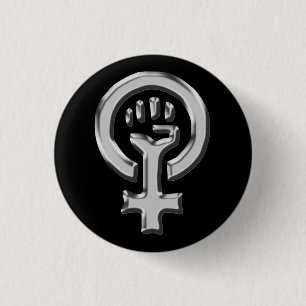Frauen-Power-Knopf Button