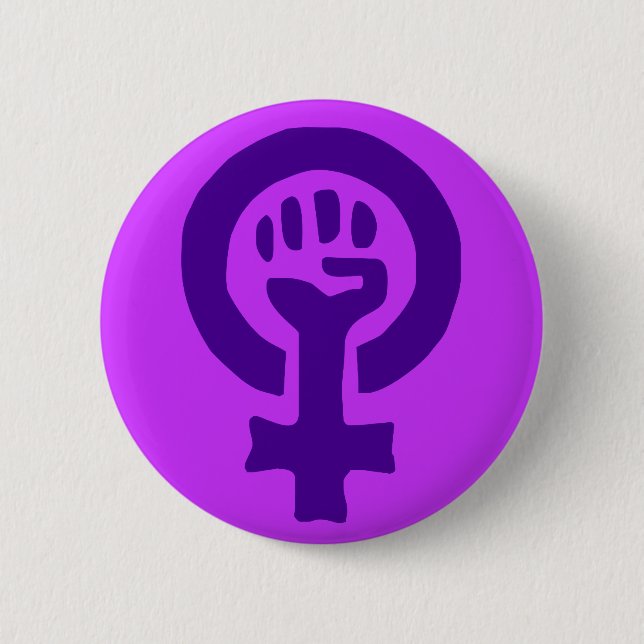 Frauen-Powerknopf Button (Vorderseite)