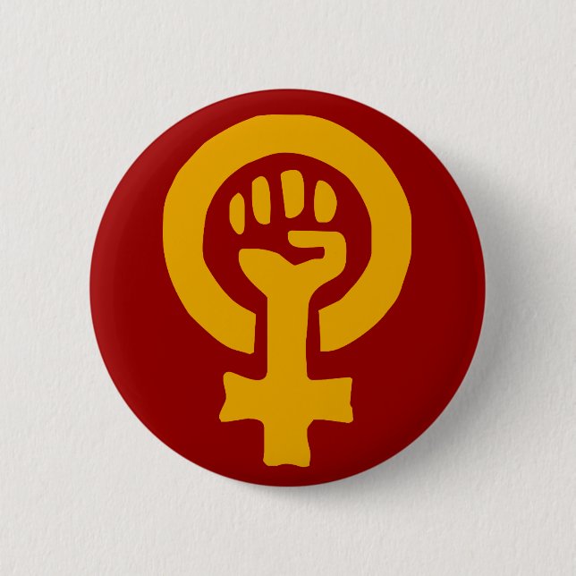Frauen-Powerknopf Button (Vorderseite)