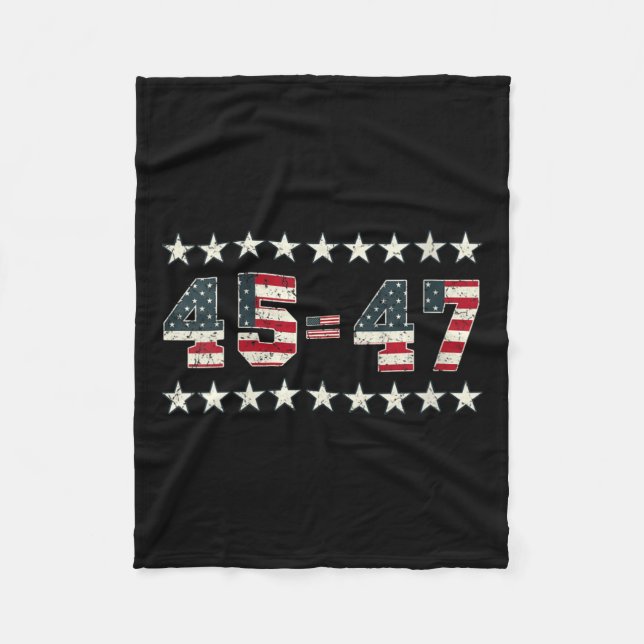 Frauen Pro Trump 2024 45. Potus 45 = 47 Präsident  Fleecedecke (Vorderseite)