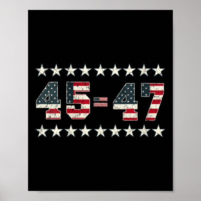 Frauen Pro Trump 2024 45. Potus 45 = 47 Präsident  Poster (Vorne)