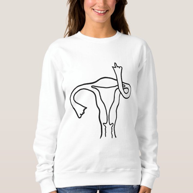 Frauen pro Wahl Reproduktionsrechte Uterus Mittel Sweatshirt (Vorderseite)