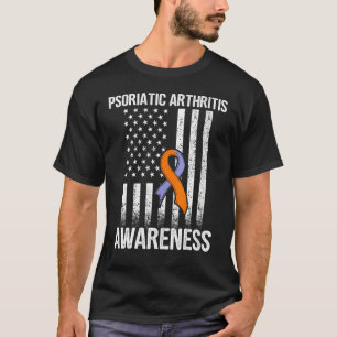 Frauen Psa Psoriasis Arthritis Usa Flaggenkrieger  T-Shirt