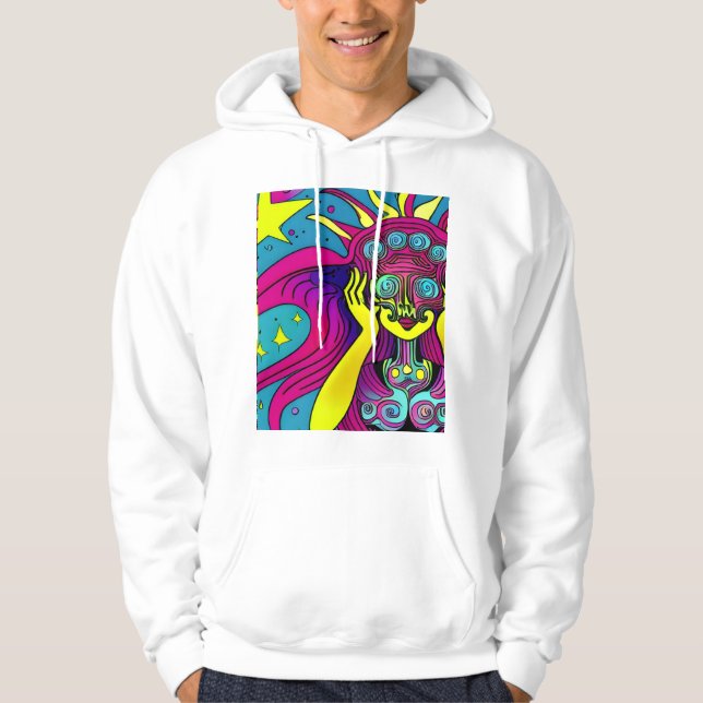 FRAUEN PSICODELIC HOODIE (Vorderseite)