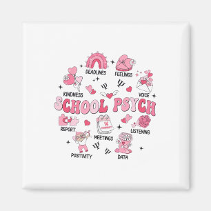 Frauen Psychologin der Hochschule Retro Valentine Magnet