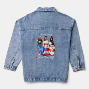 Frauen Puerto Rico Fußball Queen Womens Puer Jeansjacke