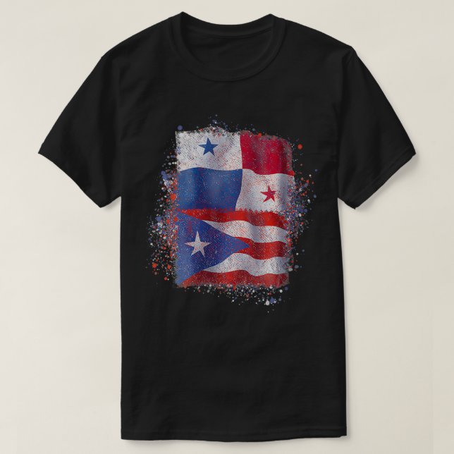 Frauen Puerto Rico Panamaische Liebe VNeck T-Shirt (Design vorne)