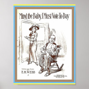 Frauen-Rechte Suffragette Sheet Music Cover Copy Poster