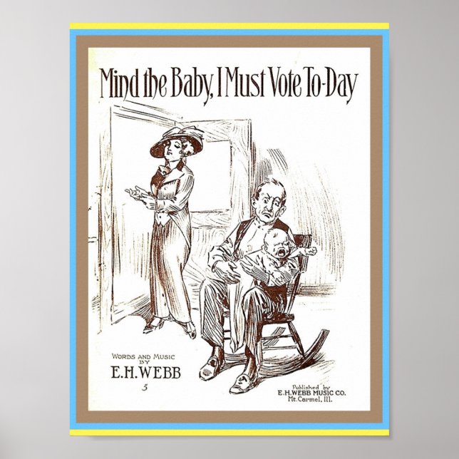 Frauen-Rechte Suffragette Sheet Music Cover Copy Poster (Vorne)