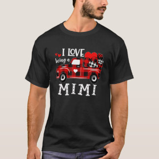 Frauen Red Truck I Liebe als Mimi Valentine's Da T-Shirt