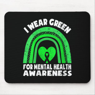 Frauen Regenbogen im Mai ich tragen Grün für psych Mousepad