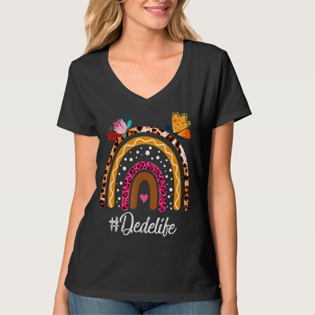 Frauen Regenbogen Leopard Tauben zum Muttertag T-Shirt (Vorderseite)