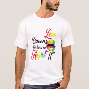 Frauen Regenbogen Lippen Damen sind am 11. August T-Shirt