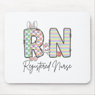 Frauen Registriert Krankenpflege Osterfrühlingshas Mousepad
