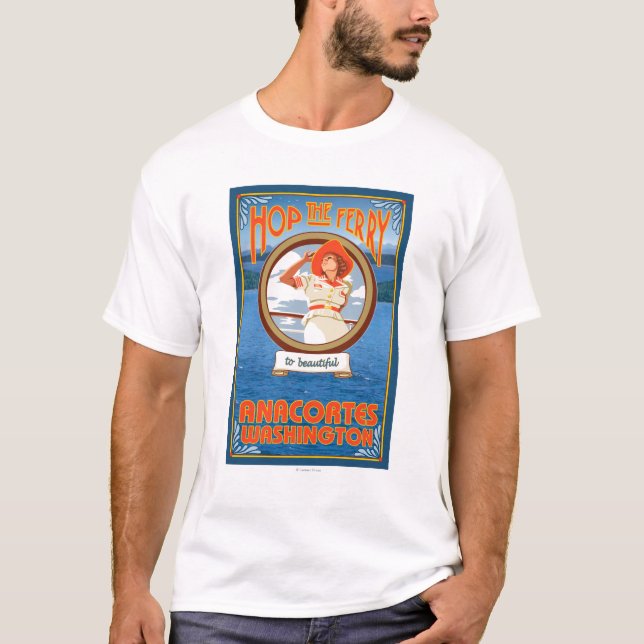 Frauen-Reitfähre - Anacortes Washington T-Shirt (Vorderseite)