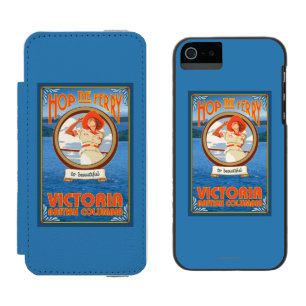 Frauen-Reitfähre - Victoria, BC Kanada Incipio Watson™ iPhone 5 Geldbörsen Hülle
