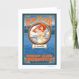 Frauen-Reitfähre - Whidbey Insel, Washington Karte