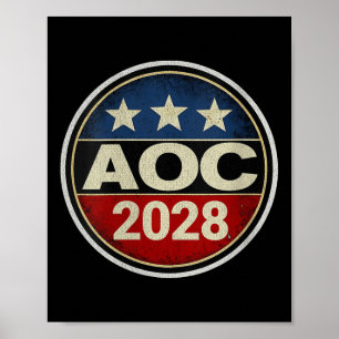 Frauen Retro Aoc 2028 Kampf Oligarchie Protest Res Poster