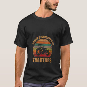 Frauen Retro Bauer Funny Traktor Leicht ablenken T-Shirt