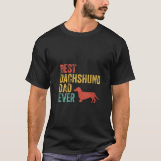 Frauen Retro Best Dackel Vater je Daddy Dog Lov T-Shirt