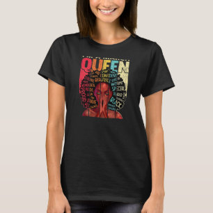 Frauen Retro Geburtstag Ich bin März Queen Black H T-Shirt