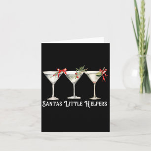Frauen Retro Lustiger Santas Kleiner Helfer Martin Karte