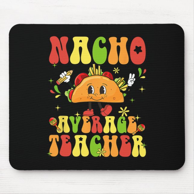 Frauen Retro Nacho Durchschnittslehrer Wertungsket Mousepad (Vorne)