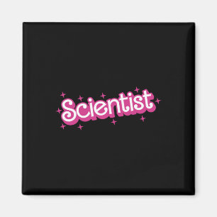 Frauen Retro Rosa Wissenschaftlerin Wissenschaftsl Magnet