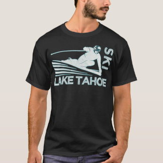 Frauen Retro Ski Lake Tahoe Vintager Schnee Ski VN T-Shirt